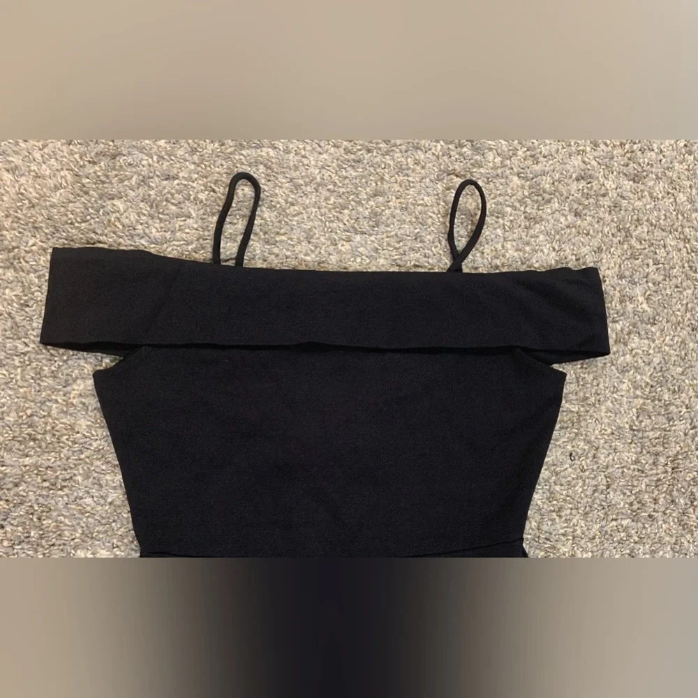 Black Off The Shoulder Catsuit - Picture 3 of 4